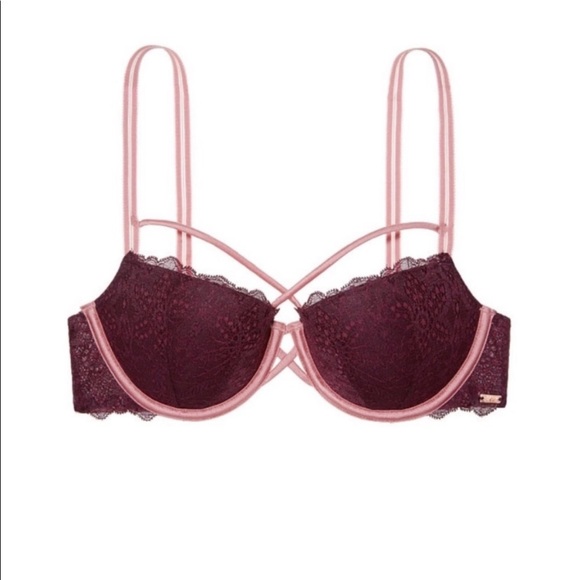 PINK BY VICTORIA SECRET DATE CROSSOVER PUSH-UP BRA NWT - Picture 2 of 9